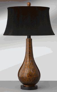 Complements 10937DCBG Painted Ceramic Hana Table Lamp with Charcoal Shade: Home Improvement