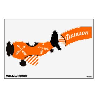 Any Custom Color Personalized Airplane Wall Decal