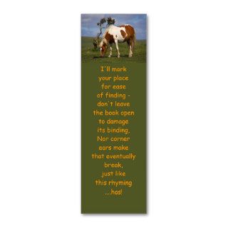 Pony And Lone Gorse bookmarks Business Card Templates