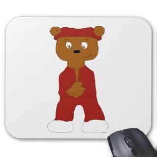 Cartoon Hip Hop Bear LL Cool J Fan Mouse Pads