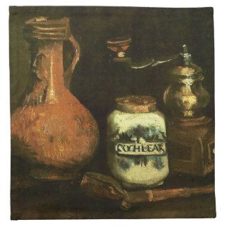 Van Gogh Still Life Coffee Mill, Pipe Case Jug Napkins