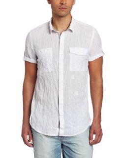 Calvin Klein Jeans Men's Legion Stripe Woven Shirt, White, XX Large at  Mens Clothing store