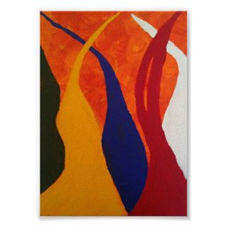 Color Flames Wind Picture Print