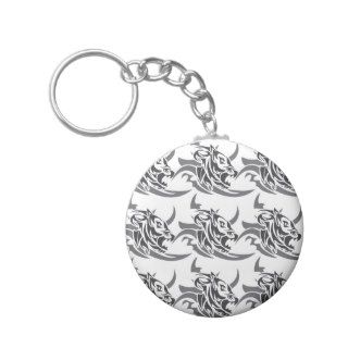 Leo Tribal Lion Tattoo Keychain