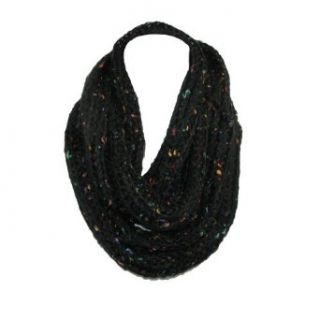 David & Young Rib Knit Loop Scarf with Speckles