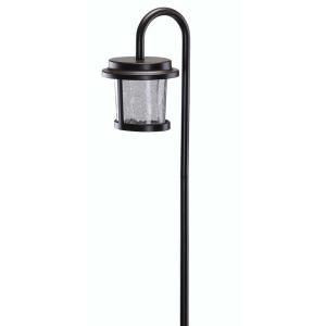 1 Light Low Voltage Bronze LED Path Light with Crackle Glass 29633