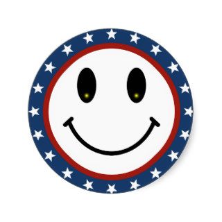 Patriotic Smiley Sticker