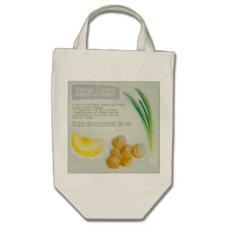 Chickpea Salad Recipe Grocery Tote Canvas Bags
