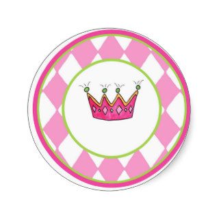 Personalized Princess Round Sticker