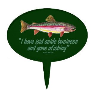 Fly Fisherman Quote Cake Picks