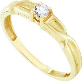 Wedding Ring Sets 0.12CT DIAMOND PROMISE RING 10KT Yellow Gold: Jewelry