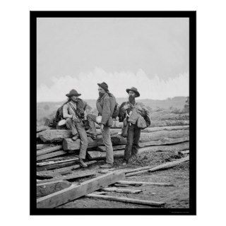 Three Confederate Prisoners at Gettysburg 1863 Print