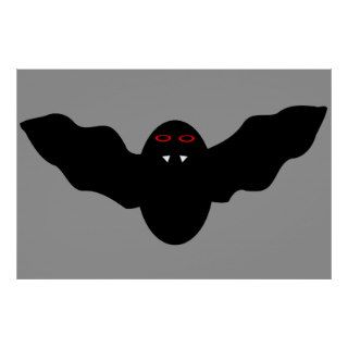 Creepy Halloween Vampire Bat Poster