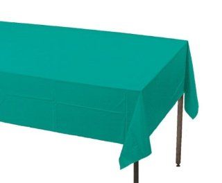 Creative Converting Touch of Color Plastic Banquet Table Cover, Tropical Teal: Kitchen & Dining