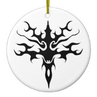 Tribal Tattoo   Hellspawn Christmas Tree Ornament