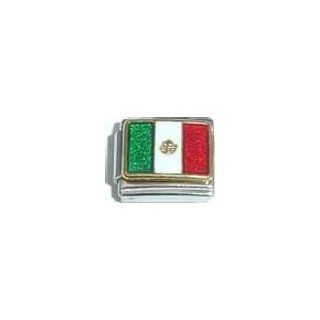 Mexico Flag Italian Charm Bracelet Link Jewelry