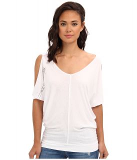 Fox Daze S/S Top Womens Short Sleeve Pullover (White)