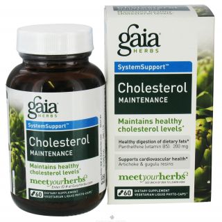 Gaia Herbs   Cholesterol Maintenance Liquid Phyto Capsules   60 Vegetarian Capsules Formerly Cholesterol Vital Balance