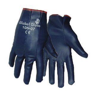 Global Glove 105 Nitrile Impregnated Dipped Glove, Work, Extra Small, Light Blue (Case of 144): Industrial & Scientific