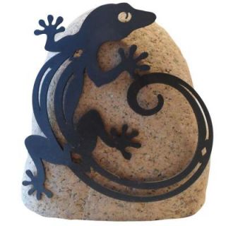Butler Arts Stone with Attached Metal Lizard Design MA LZ8