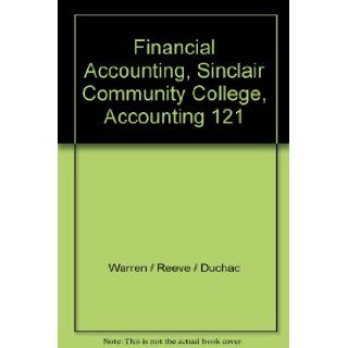 Financial Accounting, Sinclair Community College, Accounting 121: Warren / Reeve / Duchac: Books
