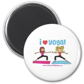 i love yoga fridge magnet