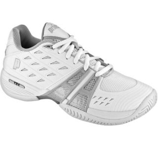 Prince T24: Prince Womens Tennis Shoes White/Silver