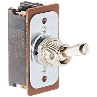 NSI Industries 78280TS Toggle Switch, Maintained Contact and Single Pole, On Off Circut Function, SPST, Brass/Nickel Actuator, 16/8 amps at 125/250 VAC/DC, Screw Connection: Electronic Component Toggle Switches: Industrial & Scientific