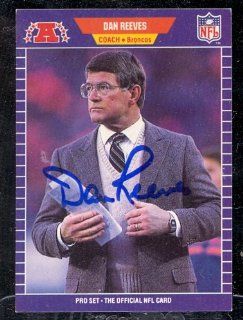 1985 Pro Set Dan Reeves #114 Autographed Auto Card JSA: Sports Collectibles