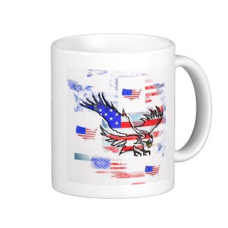 The American bald Eagle, the Flag and the Map. Mug