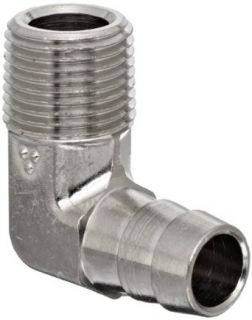 Polyconn PC127NH 86 Brass Barb Hose Fitting, 90 Degree Elbow, 1/2" Hose ID Barbed x 3/8" NPT Male (Pack of 5): Industrial Hose Fittings: Industrial & Scientific