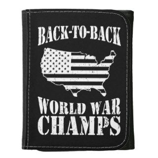 Back to Back World War Champs Leather Wallet