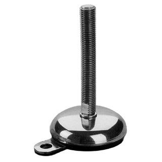 Sunnex M Series Hygienic Stainless Steel Anchoring Leveling Mount, 3/4" 10 Thread, 6" Bolt, 1770 lbs Load Rating, 6 111/128" Overall Height Vibration Damping Mounts