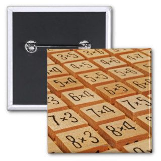 Arithmetic. Multiplication times table wooden Pin