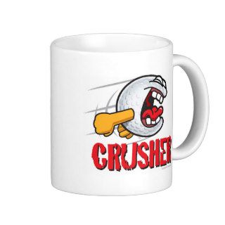 Crusher Cartoon Golf Ball For A Long Ball Hitter Coffee Mug