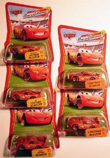 Mattel Disney Pixar Cars 155 Race O Rama Lightning McQueen 5 Rare Bundle   Lightning, Tar, Bug Mouth & Cactus: Toys & Games