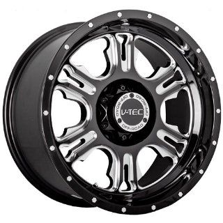 V TEC Rage 397 Gloss Black Milled Spoke Rear Wheel with Chrome Bolts (17x9"/6x139.7mm): Automotive
