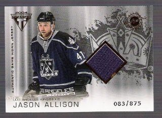 JASON ALLISON 2003 04 Pacific Private Stock Titanium #159 JERSEY Card #083 of 875 Made! Los Angeles Kings Hockey: Sports Collectibles