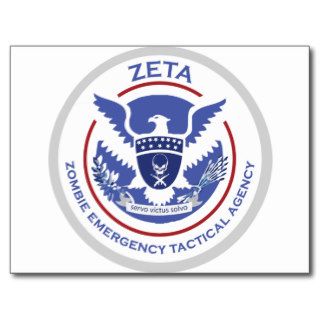 Zombie Emergency Tactical Agency Logo/Seal Postcard