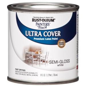 Rust Oleum Painters Touch Painters Touch 8 oz. Semi Gloss Latex White General Purpose Paint 1993730