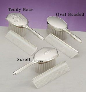 Sterling Teddy Bear Comb & Brush Set : Hair Brushes : Beauty