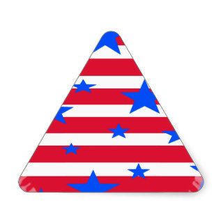 Red White and Blue USA Stars and Stripes Triangle Stickers