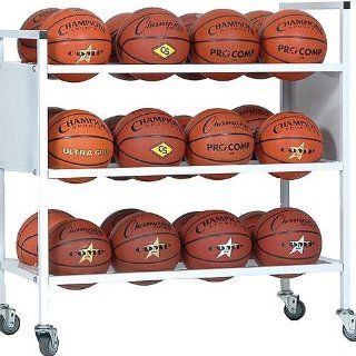 Champion Sports Double Wide Basketball Ball Cart : Basketball Storage : Sports & Outdoors