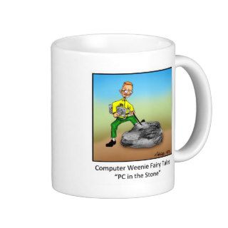 Funny Computer Cartoon Coffee Mug