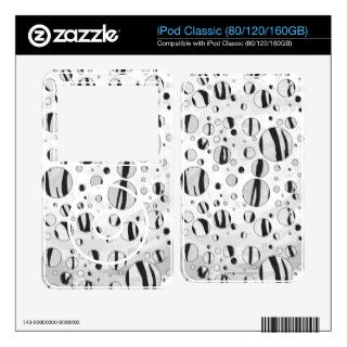 Tiger Black and White Print iPod Skins