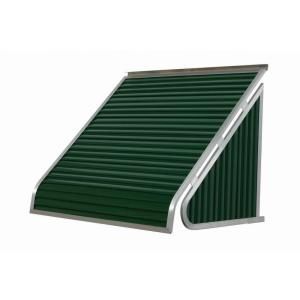 NuImage Awnings 4 ft. 3500 Series Aluminum Window Awning (28 in. H x 24 in. D) in Hunter Green 35X6X4825XX05X