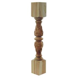 Foster Mantels Leaves 4 1/2 in. x 4 1/2 in. x 30 in. Cherry Column C126C