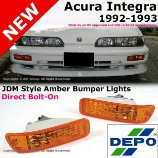 1990 to 1993 Depo JDM Acura Integra Da6 2 / 3 / 4 Door 92 93 Front Amber Bumper Side Lights: Automotive
