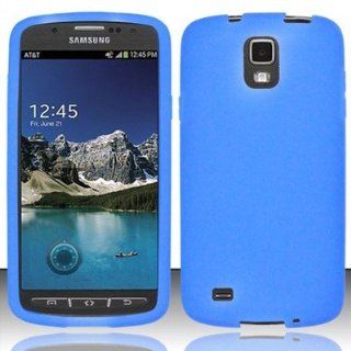 BLUE SOFT SILICONE GEL CASE PHONE COVER FOR SAMSUNG GALAXY S4 ACTIVE I537 AT&T [In Casesity Retail Packaging]: Everything Else