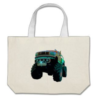 Blue Monster Truck Canvas Bag